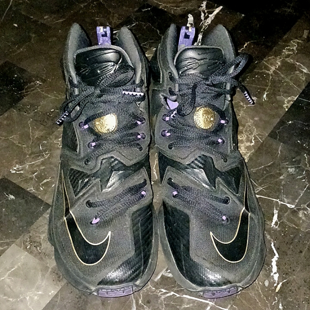 Size 9.5 LeBron James pot of golds 13s